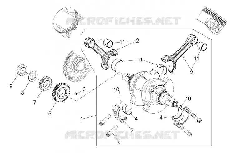 Arbre moteur Aprilia APRILIA-MOTORCYCLES 750 SHIVER 2013  Shiver