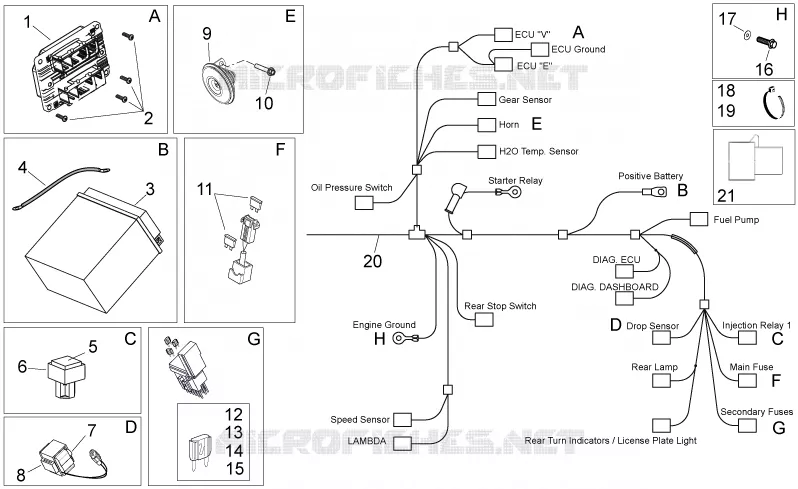 Circuit electrique II Aprilia APRILIA-MOTORCYCLES 750 SHIVER 2013  Shiver