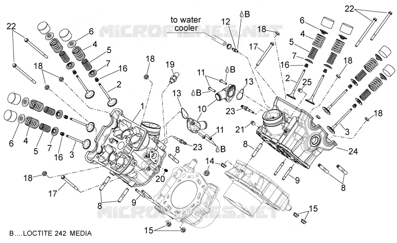 Culasse - soupapes Aprilia APRILIA-MOTORCYCLES 750 SHIVER 2012  Shiver