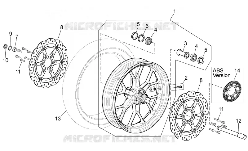 Roue Av. Aprilia APRILIA-MOTORCYCLES 750 SHIVER 2013  Shiver