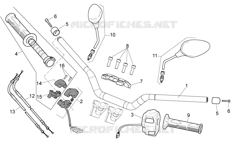 Guidon - Commandes Aprilia APRILIA-MOTORCYCLES 750 SHIVER 2016  Shiver