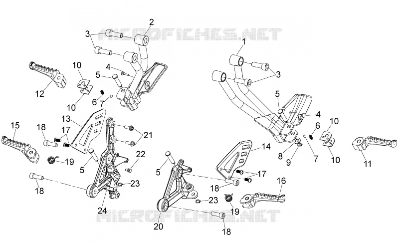 Repose-Pieds Aprilia APRILIA-MOTORCYCLES 750 SHIVER 2015  Shiver