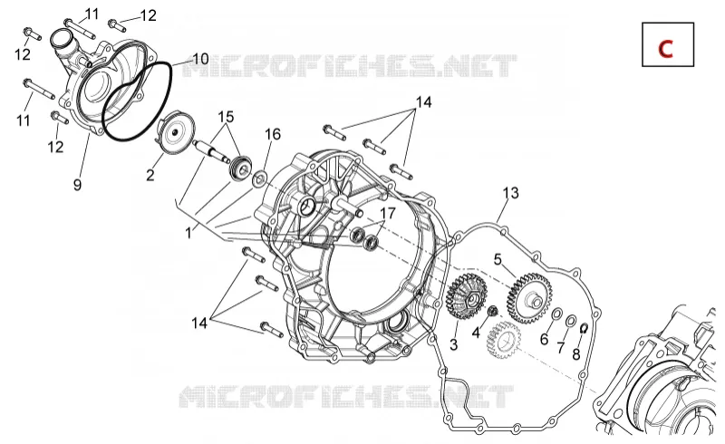 Pompe à eau Aprilia APRILIA-MOTORCYCLES 750 SHIVER 2009  Shiver GT