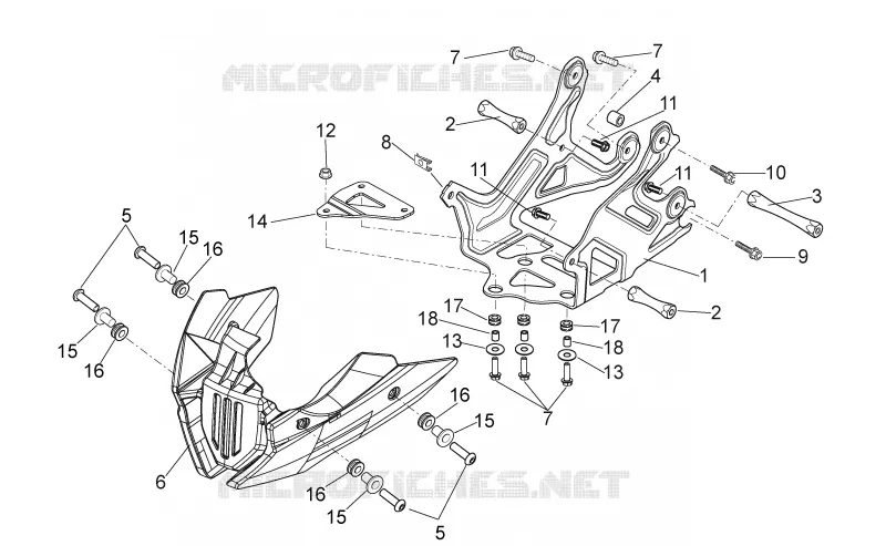 Support Aprilia APRILIA-MOTORCYCLES 750 SHIVER 2009  Shiver GT