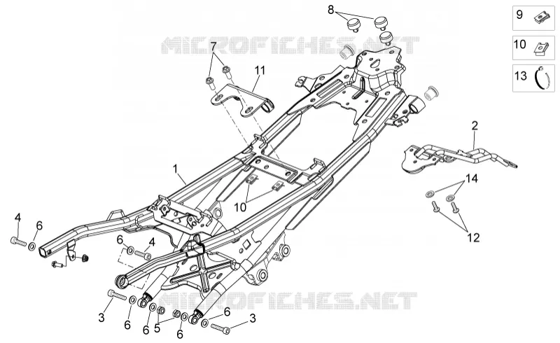 Accroche-selle Aprilia APRILIA-MOTORCYCLES 750 SHIVER 2013  Shiver