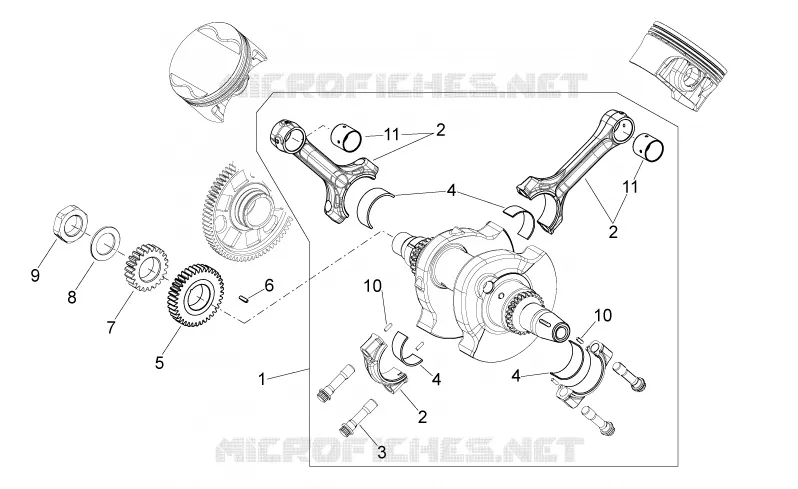 Arbre moteur Aprilia APRILIA-MOTORCYCLES 750 SHIVER 2013  Shiver