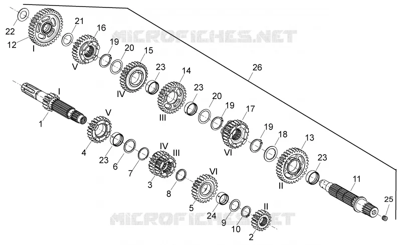 Boîte de vitesses Aprilia APRILIA-MOTORCYCLES 750 SHIVER 2012  Shiver