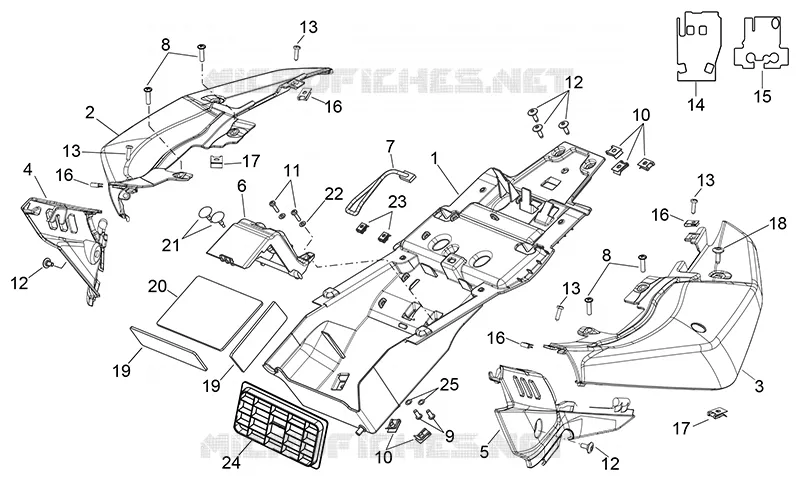 Carrosserie posterieure I Aprilia APRILIA-MOTORCYCLES 750 SHIVER 2013  Shiver