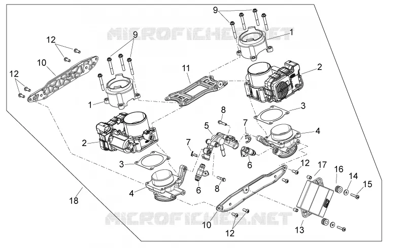 Corps à papillon Aprilia APRILIA-MOTORCYCLES 750 SHIVER 2011  Shiver