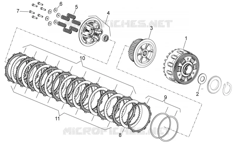 Embrayage II Aprilia APRILIA-MOTORCYCLES 750 SHIVER 2011  Shiver