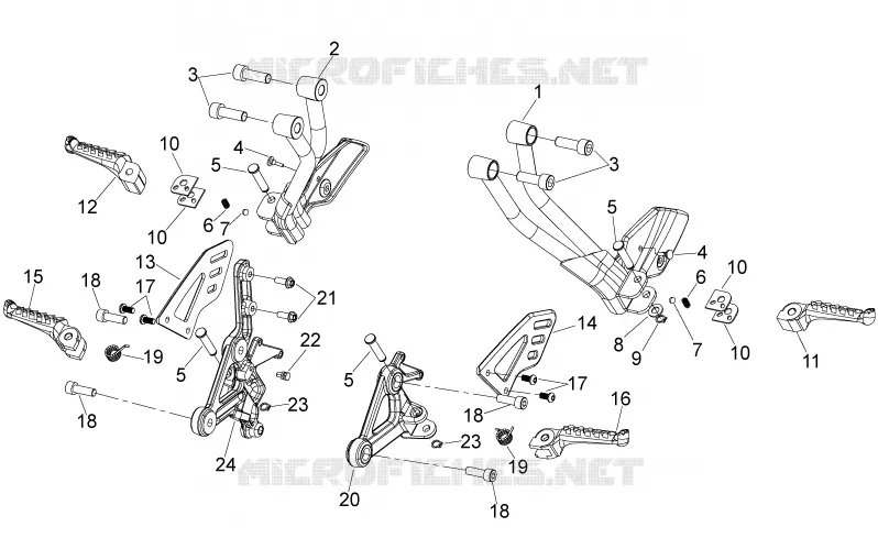 Repose-Pieds Aprilia APRILIA-MOTORCYCLES 750 SHIVER 2014  Shiver