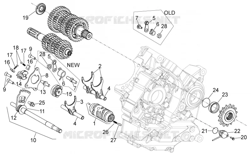 Selecteur boîte de vitesses Aprilia APRILIA-MOTORCYCLES 750 SHIVER 2013  Shiver