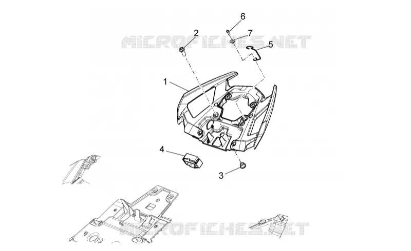 Carrosserie posterieure II Aprilia APRILIA-MOTORCYCLES 750 SHIVER 2015  Shiver