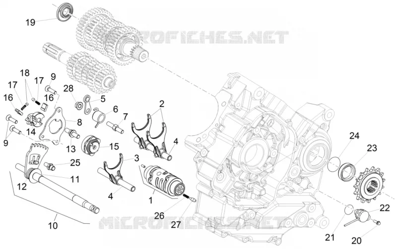 Selecteur boîte de vitesses Aprilia APRILIA-MOTORCYCLES 750 SHIVER 2016  Shiver
