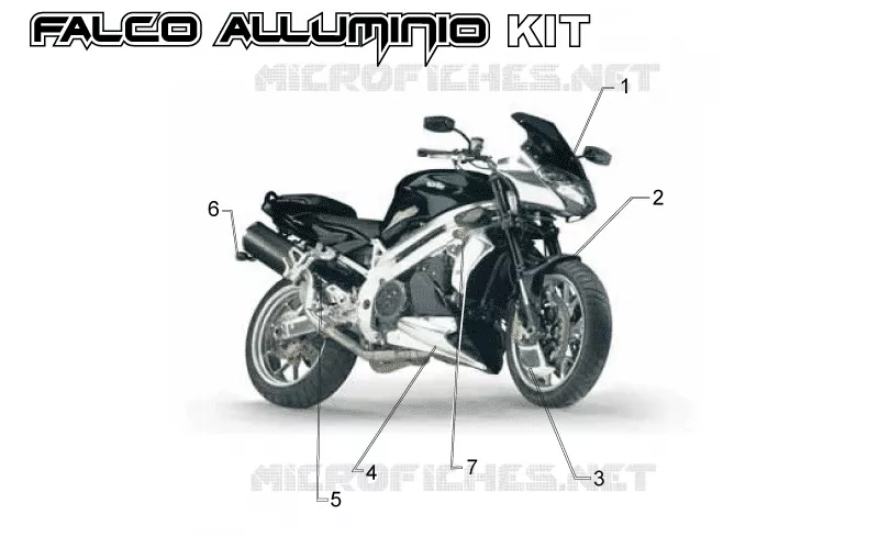Acc. - Carrosserie spéciale Aprilia APRILIA-MOTORCYCLES 1000 SL-FALCO 2003  SL Falco