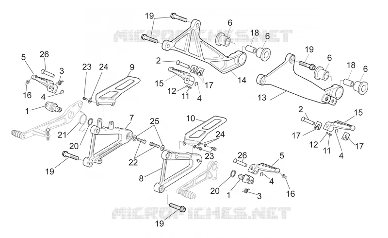 Repose-Pieds Aprilia APRILIA-MOTORCYCLES 1000 SL-FALCO 2002  SL Falco