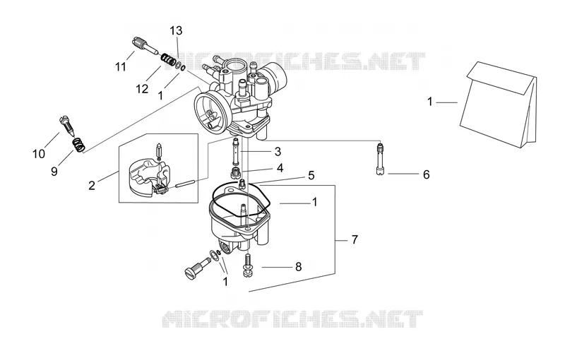 Carburateur II Aprilia APRILIA-SCOOTER 50 SONIC 2003  Sonic H2O