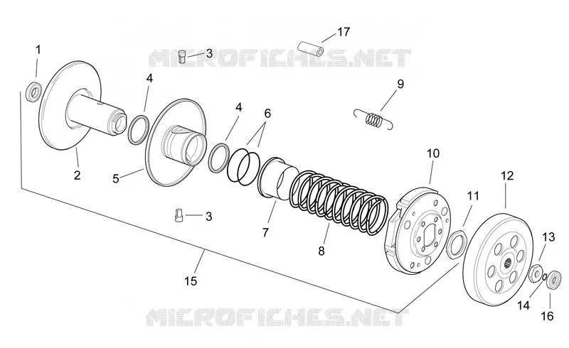 Embrayage Aprilia APRILIA-SCOOTER 50 SONIC 2007  Sonic H2O