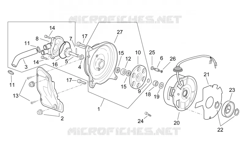 Volant - Pompe a eau Aprilia APRILIA-SCOOTER 50 SONIC 2005  Sonic H2O