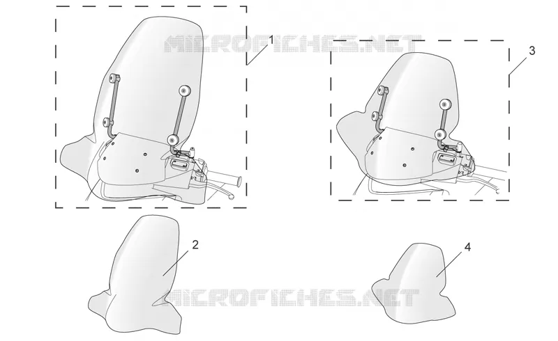Acc. - Pare-brise Aprilia APRILIA-SCOOTER 125 SPORT-CITY 2006  Sport City E3