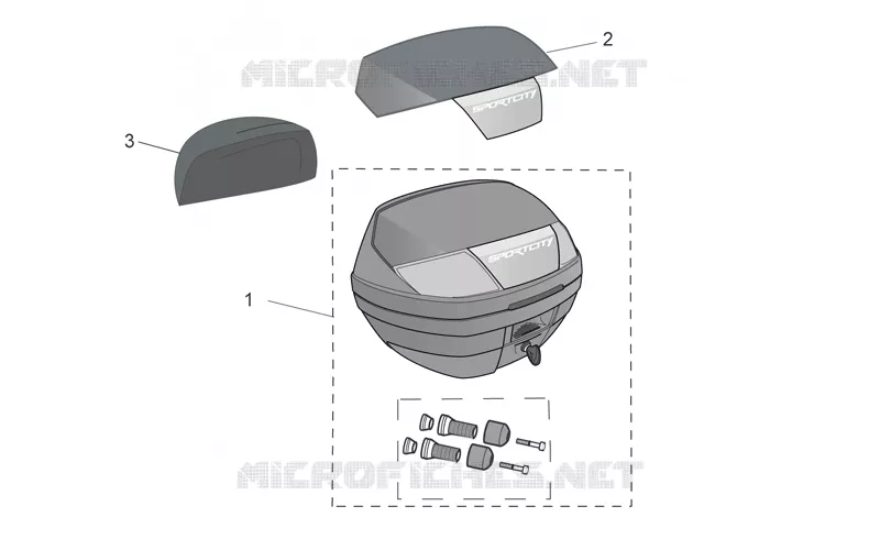 Acc. - Top cases I Aprilia APRILIA-SCOOTER 200 SPORT-CITY 2006  Sport City E3