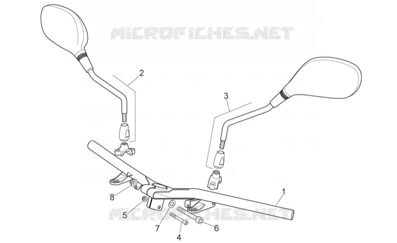 Guidon Aprilia APRILIA-SCOOTER 125 SPORT-CITY 2007  Sport City E3
