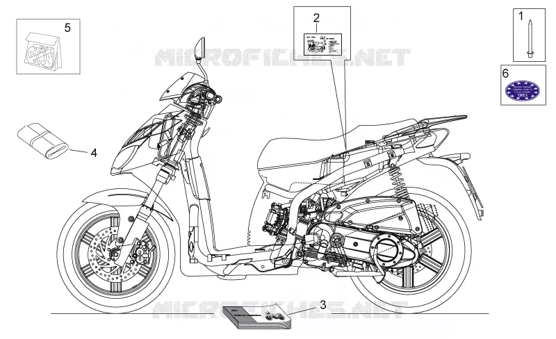 Plaquette et manuels Aprilia APRILIA-SCOOTER 250 SPORT-CITY 2008  Sport City E3
