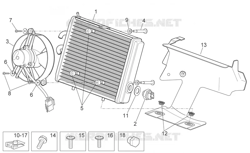 Radiateur Aprilia APRILIA-SCOOTER 125 SPORT-CITY 2007  Sport City E3