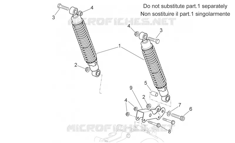 Suspension arriere Aprilia APRILIA-SCOOTER 200 SPORT-CITY 2006  Sport City E3