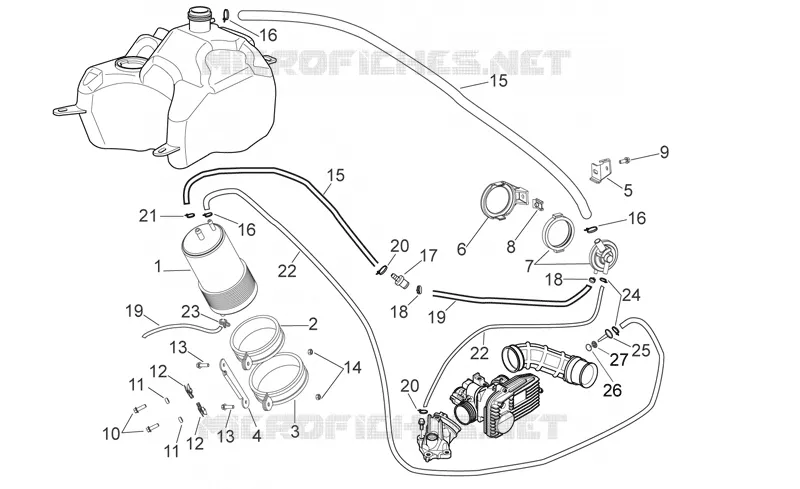 Sys.récup.vap.ess. Aprilia APRILIA-SCOOTER 125 SPORT-CITY 2006  Sport City E3
