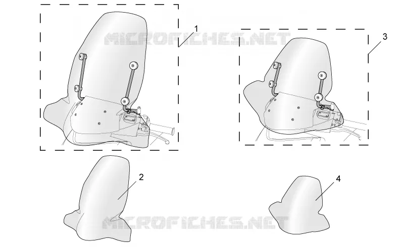 Acc. - Pare-brise Aprilia APRILIA-SCOOTER 200 SPORT-CITY 2004  Sport City E2