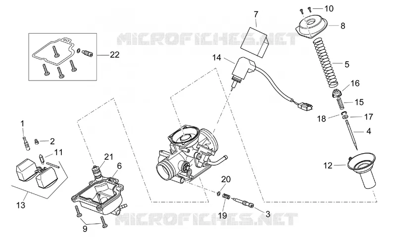 Carburateur II Aprilia APRILIA-SCOOTER 125 SPORT-CITY 2004  Sport City E2