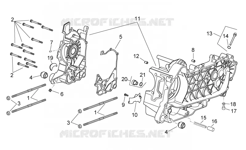 Carter moteur Aprilia APRILIA-SCOOTER 200 SPORT-CITY 2006  Sport City E2