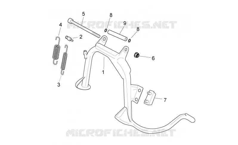 Béquille Aprilia APRILIA-SCOOTER 125 SPORT-CITY 2008  Sport City Cube carb E3