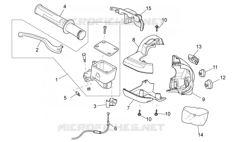 Commandes dte Aprilia APRILIA-SCOOTER 125 SPORT-CITY 2009  Sport City Cube carb E3
