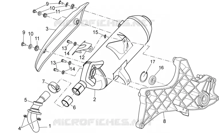 Groupe d’echappement Aprilia APRILIA-SCOOTER 200 SPORT-CITY 2009  Sport City Cube carb E3