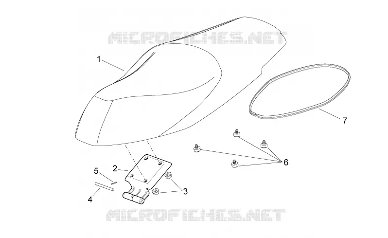 Groupe selle Aprilia APRILIA-SCOOTER 300 SPORT-CITY 2009  Sport City Cube IE E3