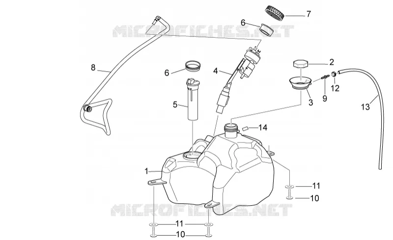 Réservoir essence Aprilia APRILIA-SCOOTER 250 SPORT-CITY 2010  Sport City Cube IE E3