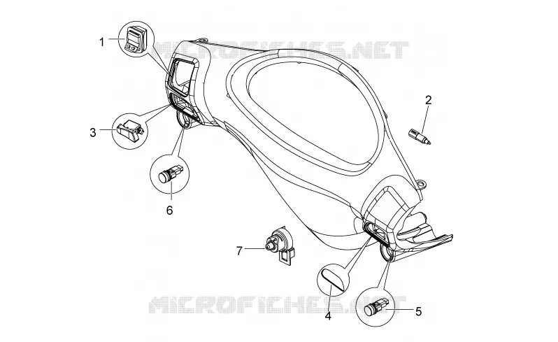 Commandes Aprilia APRILIA-SCOOTER 125 SPORT-CITY 2009  Sport City ONE 4T E3