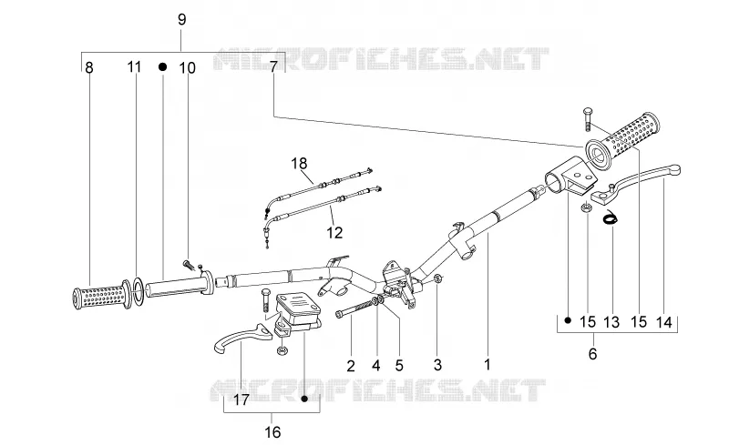 Guidon Aprilia APRILIA-SCOOTER 125 SPORT-CITY 2010  Sport City ONE 4T E3