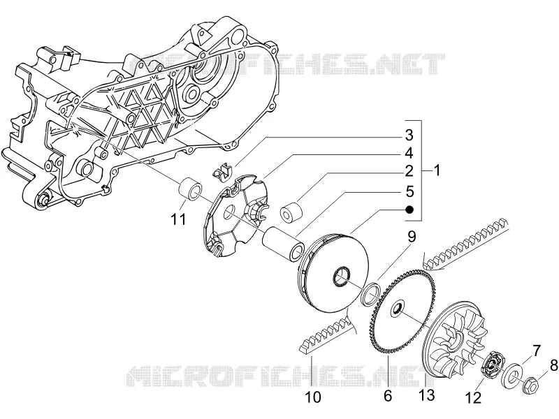 Variateur Aprilia APRILIA-SCOOTER 50 SPORT-CITY 2010  Sport City ONE 2T 2V E3
