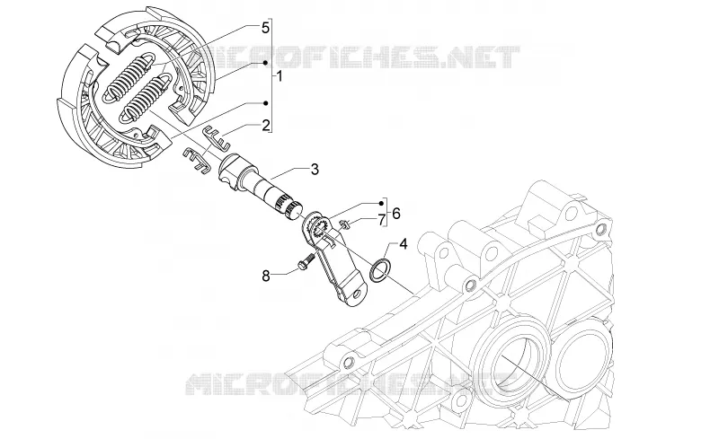 Frein arriere Aprilia APRILIA-SCOOTER 50 SPORT-CITY 2008  Sport City ONE 4T 2V E2
