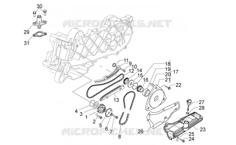 Pompe huile Aprilia APRILIA-SCOOTER 50 SPORT-CITY 2010  Sport City ONE 4T 2V E2