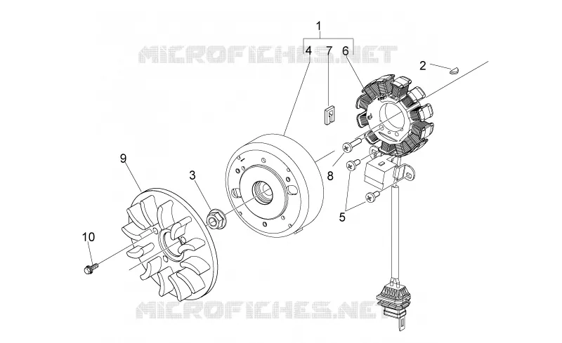 Volant magnétique Aprilia APRILIA-SCOOTER 50 SPORT-CITY 2009  Sport City ONE 4T 2V E2