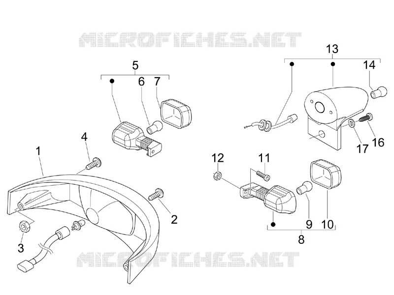 Eclairages arrière - Clignotants Aprilia APRILIA-SCOOTER 300 SR 2013  SR MAX