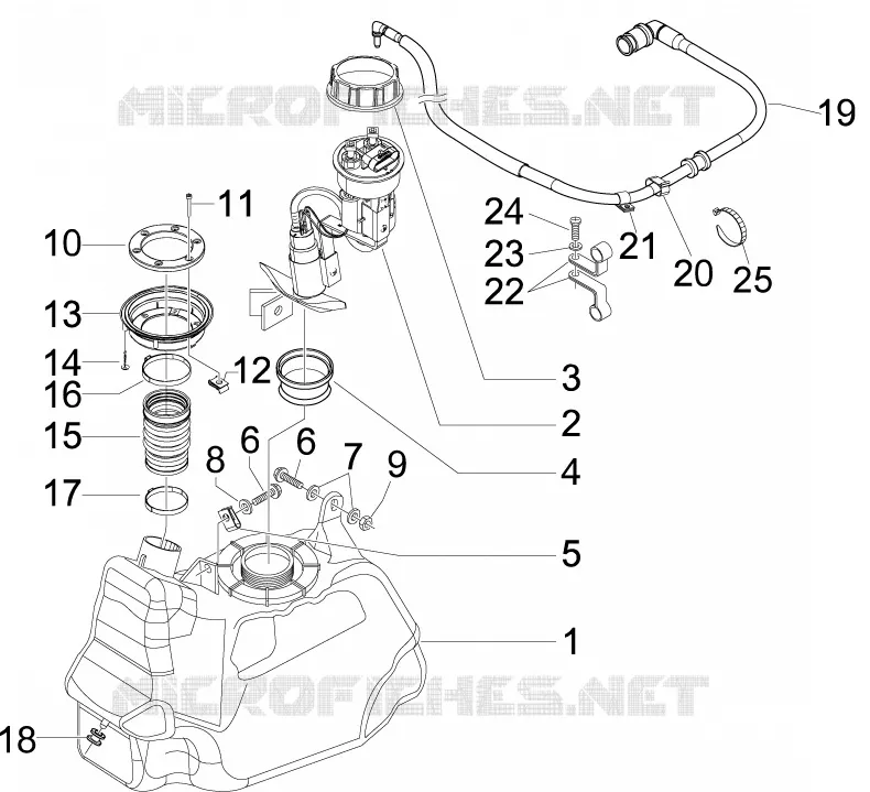 Réservoir carburant Aprilia APRILIA-SCOOTER 300 SR 2012  SR MAX