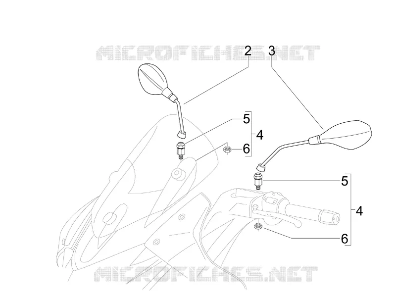 Rétroviseur/s Aprilia APRILIA-SCOOTER 300 SR 2012  SR MAX