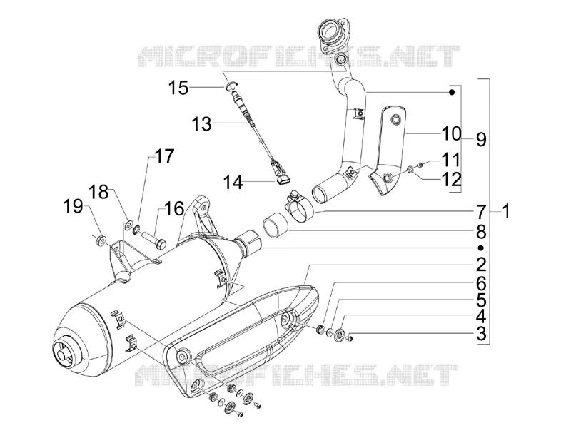 Silencieux Aprilia APRILIA-SCOOTER 300 SR 2013  SR MAX