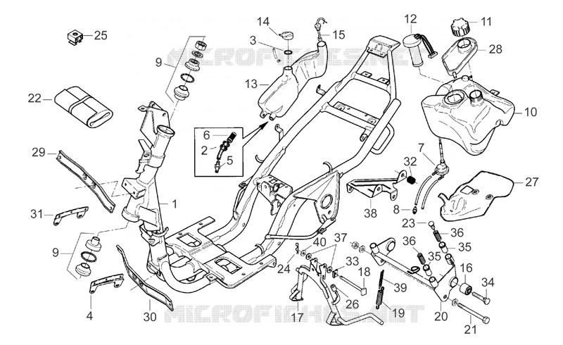 Chassis Aprilia APRILIA-SCOOTER 50 SR 1995  SR AIR (Horizontal cylinder)