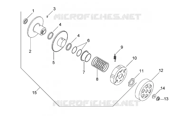 Embrayage Aprilia APRILIA-SCOOTER 50 SR 1995  SR AIR (Horizontal cylinder)